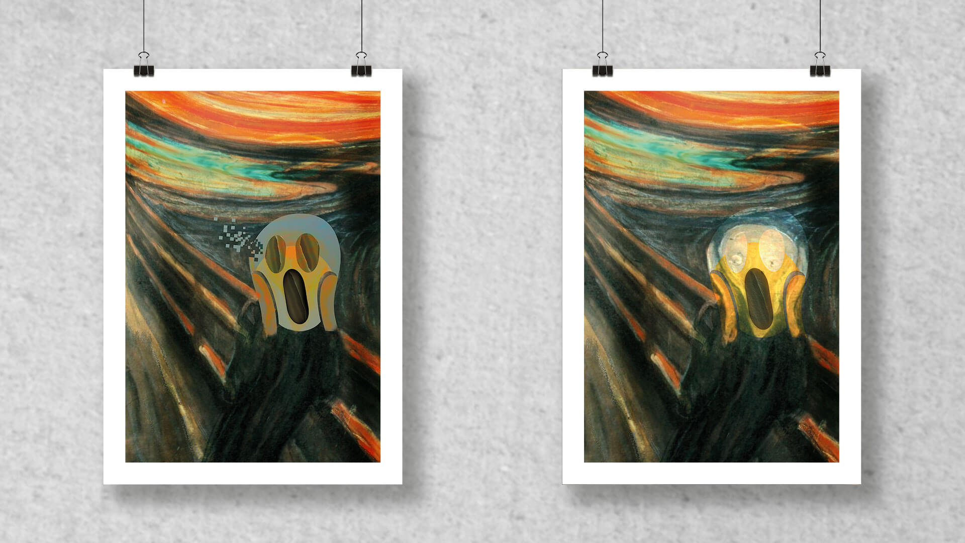 Aushang im Munch-Museum Oslo (Fotomontage)