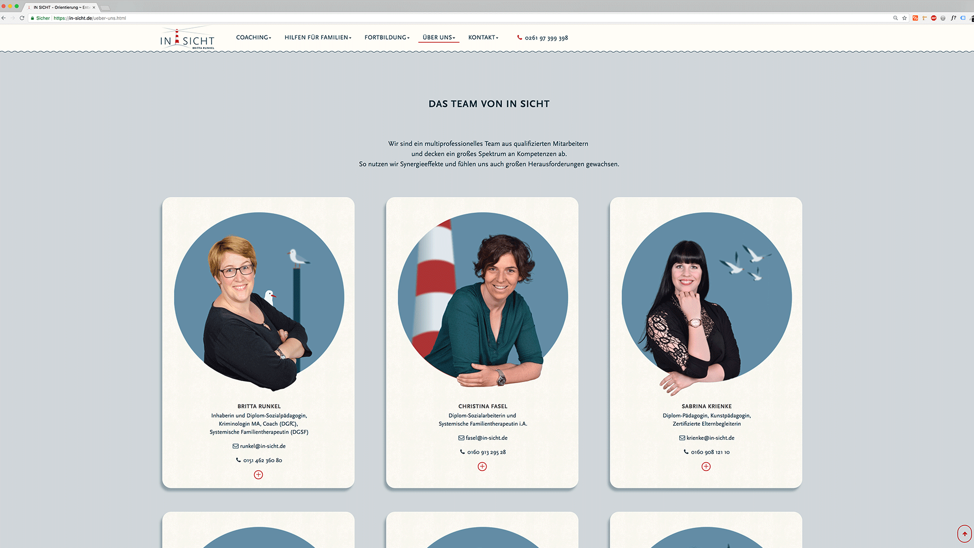 Screenshot der Website In SICHT